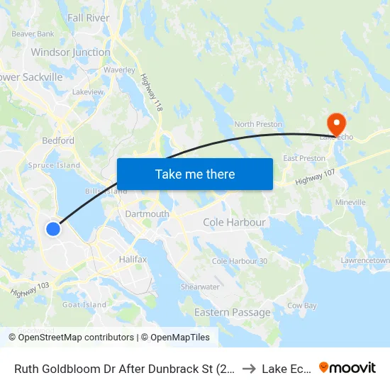 Ruth Goldbloom Dr After Dunbrack St (2008) to Lake Echo map