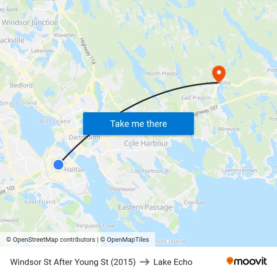 Windsor St After Young St (2015) to Lake Echo map