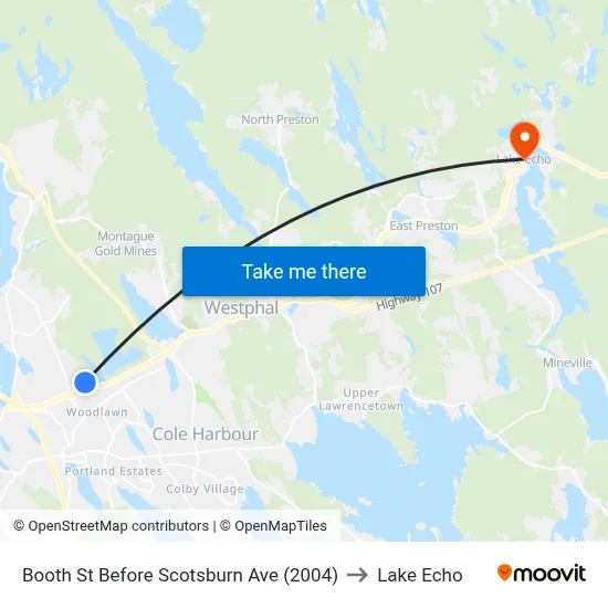 Booth St Before Scotsburn Ave (2004) to Lake Echo map