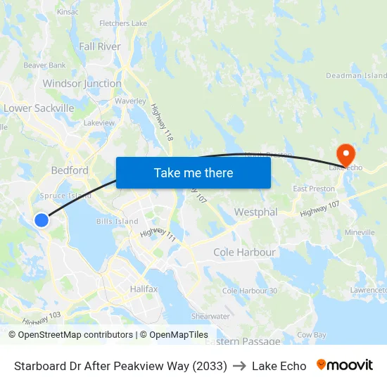 Starboard Dr After Peakview Way (2033) to Lake Echo map