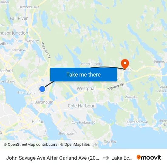 John Savage Ave After Garland Ave (2099) to Lake Echo map