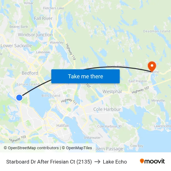 Starboard Dr After Friesian Ct (2135) to Lake Echo map