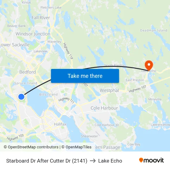 Starboard Dr After Cutter Dr (2141) to Lake Echo map