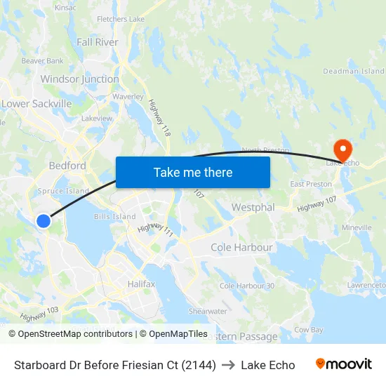 Starboard Dr Before Friesian Ct (2144) to Lake Echo map