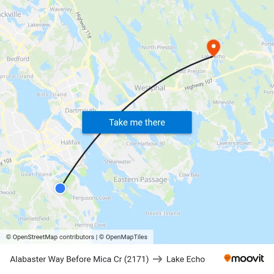 Alabaster Way Before Mica Cr (2171) to Lake Echo map