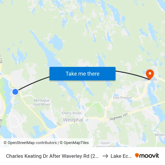Charles Keating Dr After Waverley Rd (2203) to Lake Echo map