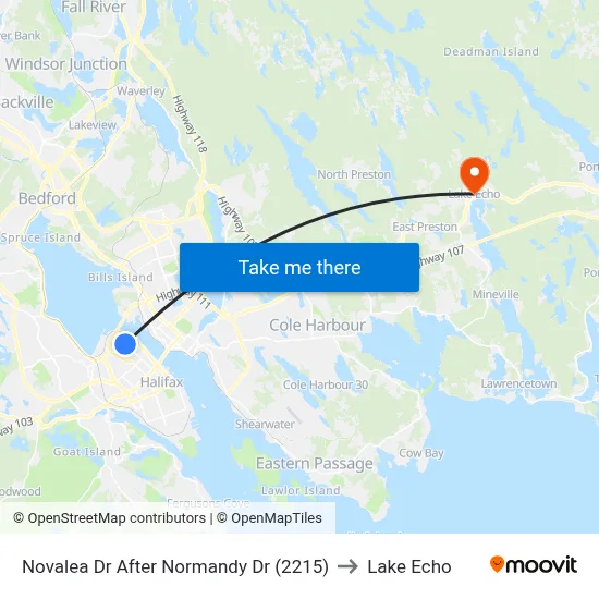 Novalea Dr After Normandy Dr (2215) to Lake Echo map