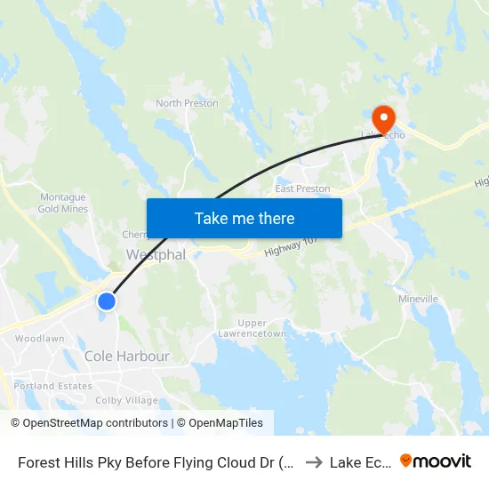 Forest Hills Pky Before Flying Cloud Dr (2231) to Lake Echo map