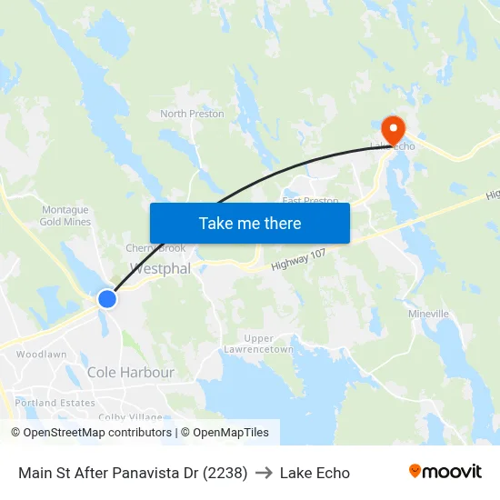 Main St After Panavista Dr (2238) to Lake Echo map