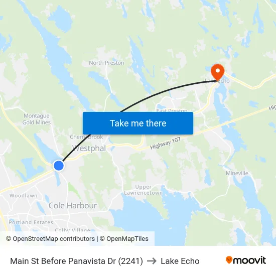 Main St Before Panavista Dr (2241) to Lake Echo map