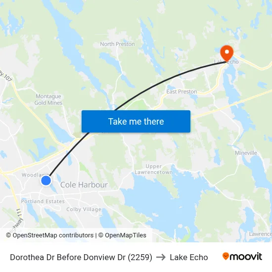 Dorothea Dr Before Donview Dr (2259) to Lake Echo map