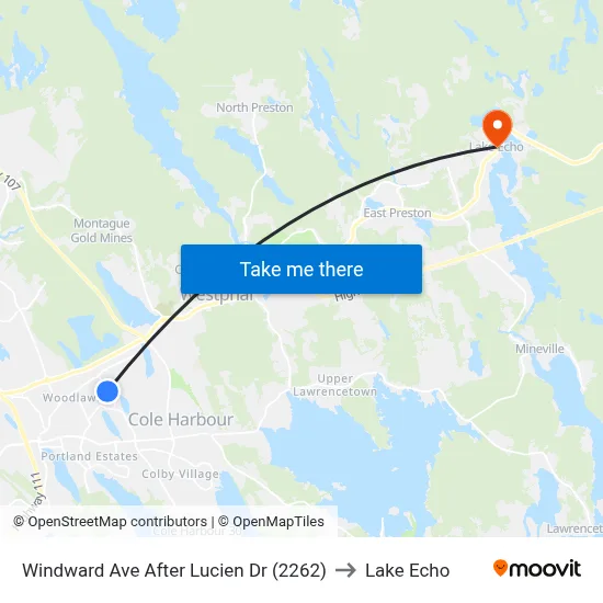 Windward Ave After Lucien Dr (2262) to Lake Echo map
