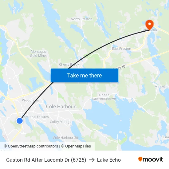 Gaston Rd After Lacomb Dr (6725) to Lake Echo map