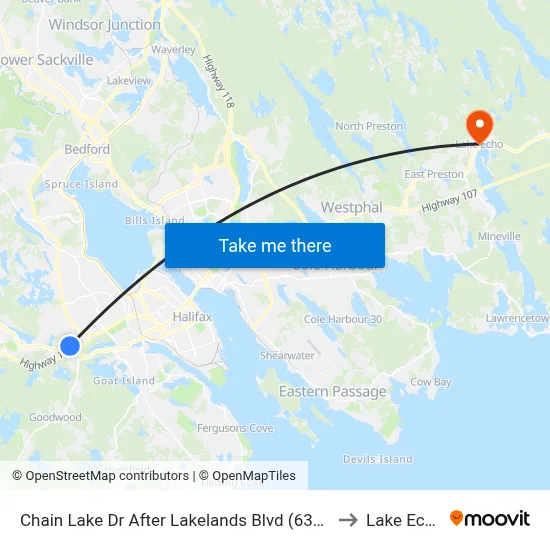 Chain Lake Dr After Lakelands Blvd (6375) to Lake Echo map