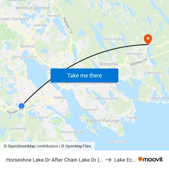 Horseshoe Lake Dr After Chain Lake Dr (6376) to Lake Echo map