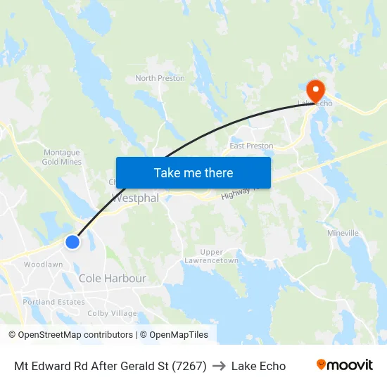Mt Edward Rd After Gerald St (7267) to Lake Echo map