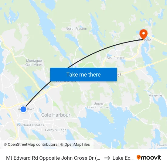 Mt Edward Rd Opposite John Cross Dr (7260) to Lake Echo map