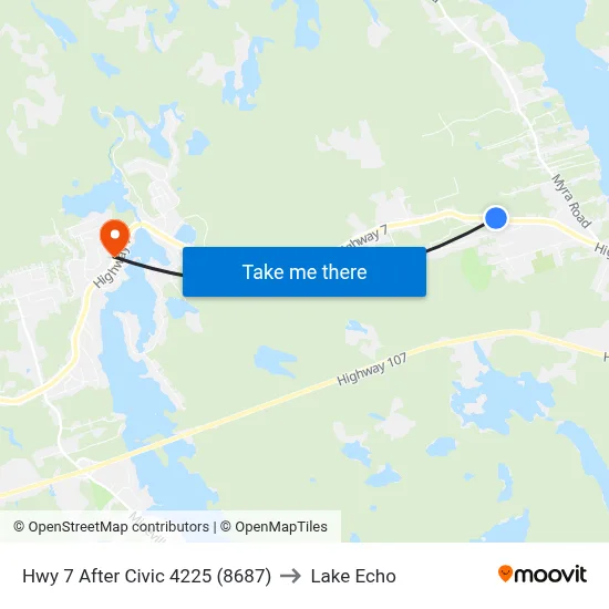 Hwy 7 After Civic 4225 (8687) to Lake Echo map