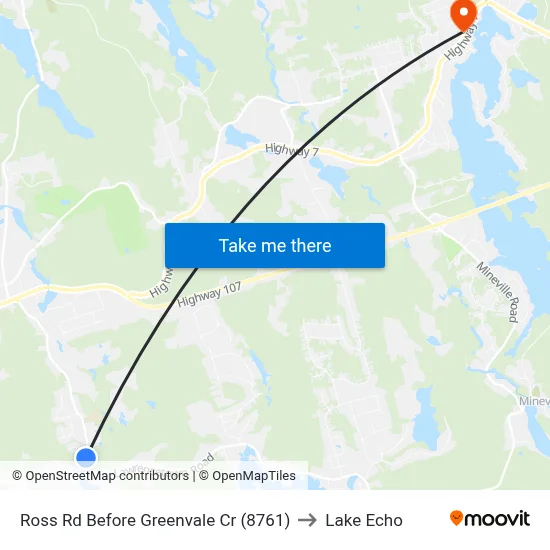 Ross Rd Before Greenvale Cr (8761) to Lake Echo map