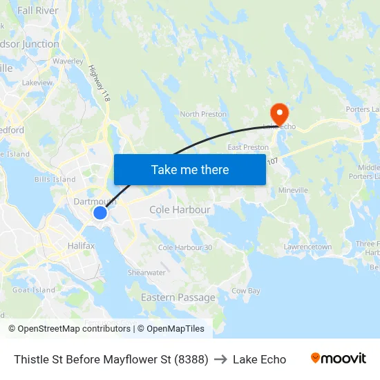 Thistle St Before Mayflower St (8388) to Lake Echo map