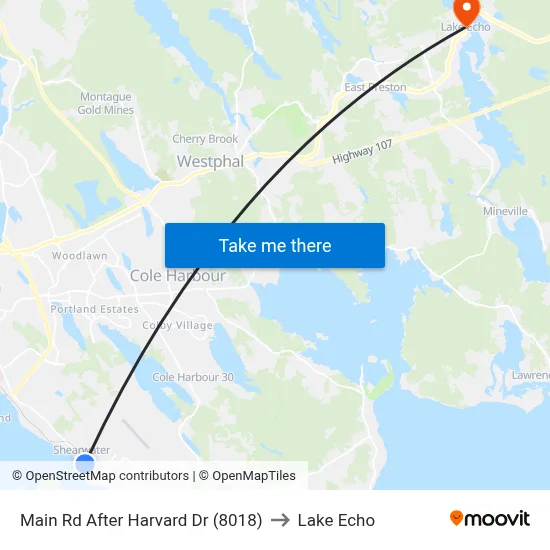 Main Rd After Harvard Dr (8018) to Lake Echo map