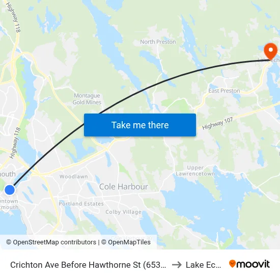 Crichton Ave Before Hawthorne St (6536) to Lake Echo map