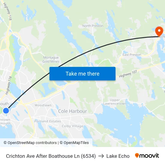 Crichton Ave After Boathouse Ln (6534) to Lake Echo map