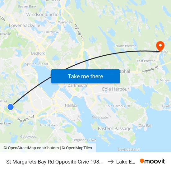 St Margarets Bay Rd Opposite Civic 1982 (6143) to Lake Echo map