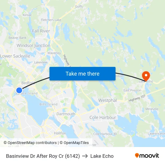 Basinview Dr After Roy Cr (6142) to Lake Echo map