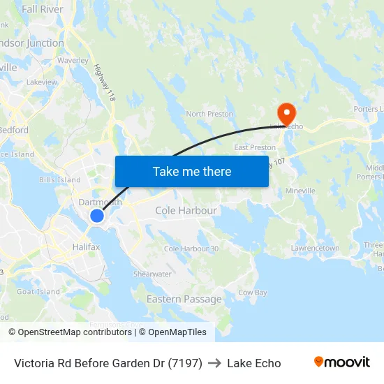 Victoria Rd Before Garden Dr (7197) to Lake Echo map