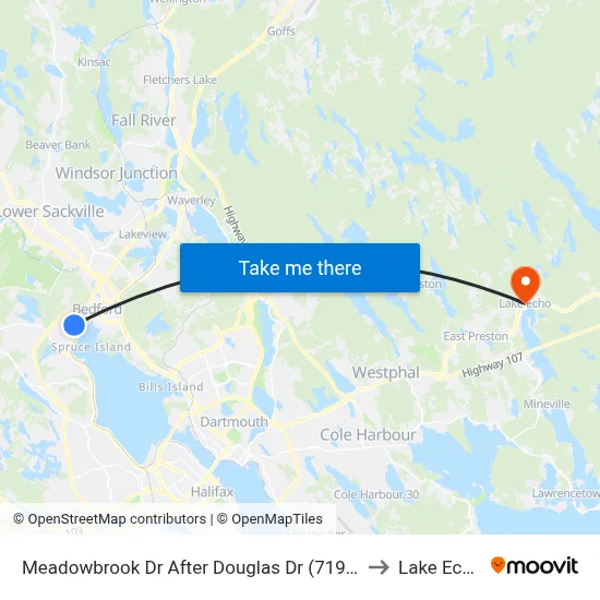 Meadowbrook Dr After Douglas Dr (7195) to Lake Echo map
