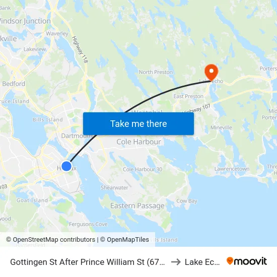 Gottingen St After Prince William St (6775) to Lake Echo map