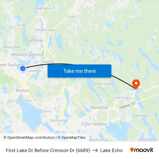 First Lake Dr Before Crimson Dr (6689) to Lake Echo map