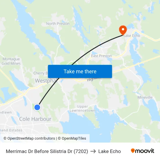 Merrimac Dr Before Silistria Dr (7202) to Lake Echo map
