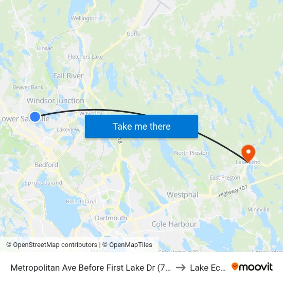 Metropolitan Ave Before First Lake Dr (7207) to Lake Echo map