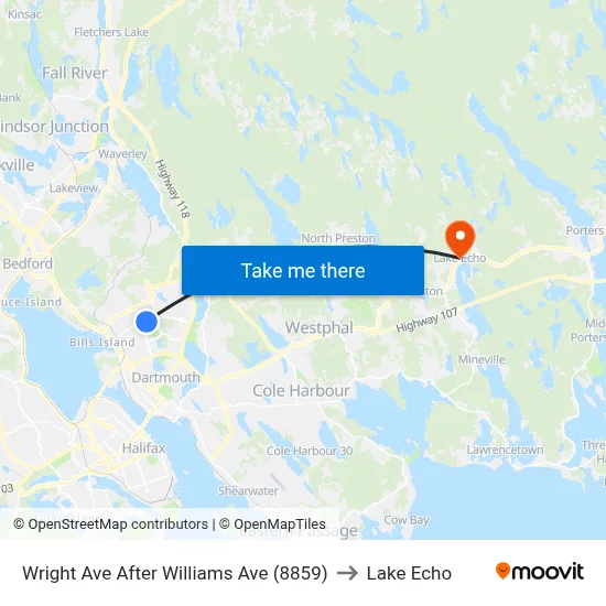 Wright Ave After Williams Ave (8859) to Lake Echo map