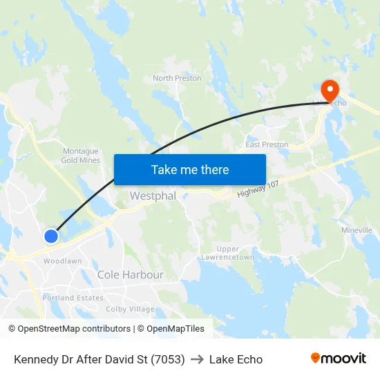 Kennedy Dr After David St (7053) to Lake Echo map