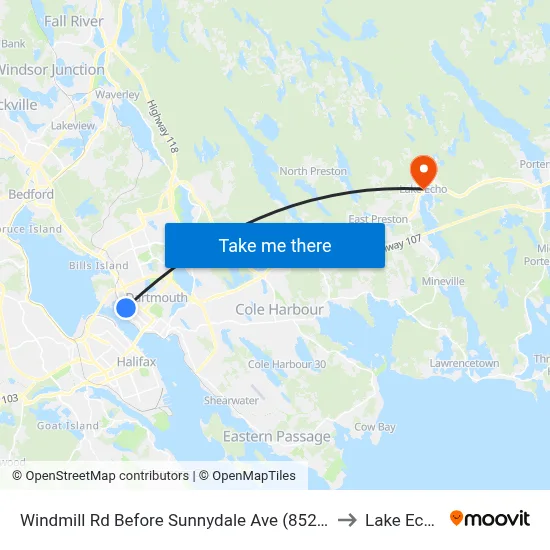 Windmill Rd Before Sunnydale Ave (8529) to Lake Echo map