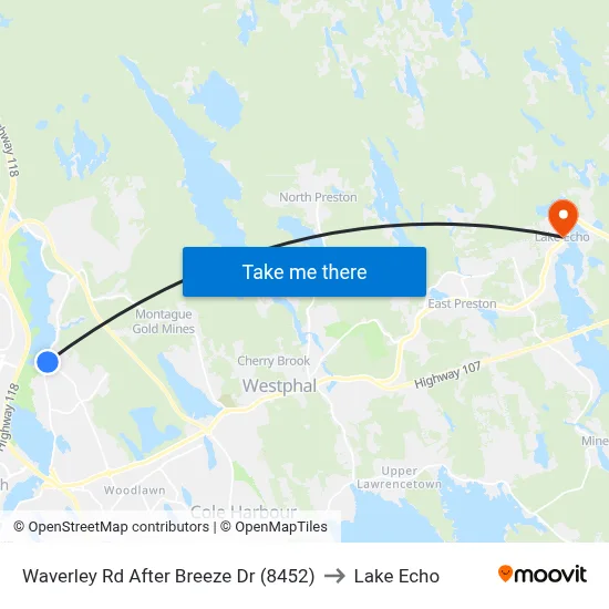 Waverley Rd After Breeze Dr (8452) to Lake Echo map