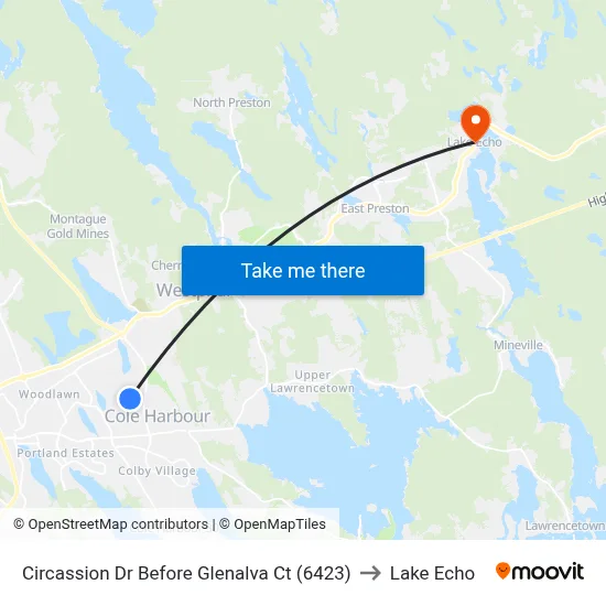 Circassion Dr Before Glenalva Ct (6423) to Lake Echo map