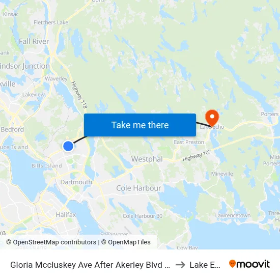 Gloria Mccluskey Ave After Akerley Blvd (6765) to Lake Echo map