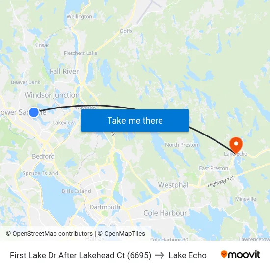 First Lake Dr After Lakehead Ct (6695) to Lake Echo map