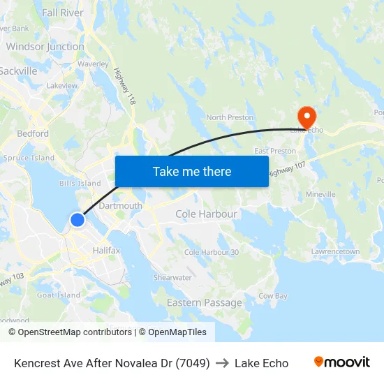 Kencrest Ave After Novalea Dr (7049) to Lake Echo map