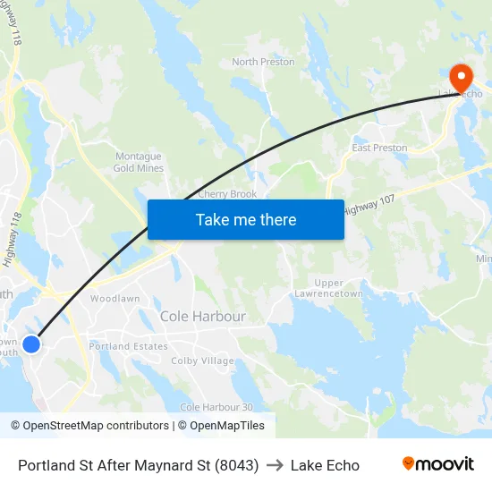 Portland St After Maynard St (8043) to Lake Echo map