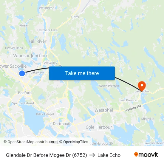 Glendale Dr Before Mcgee Dr (6752) to Lake Echo map