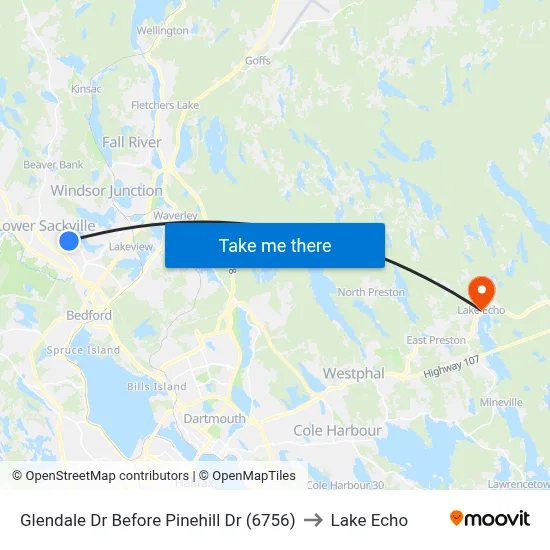 Glendale Dr Before Pinehill Dr (6756) to Lake Echo map