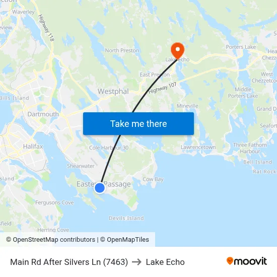 Main Rd After Silvers Ln (7463) to Lake Echo map
