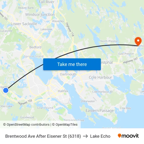 Brentwood Ave After Eisener St (6318) to Lake Echo map