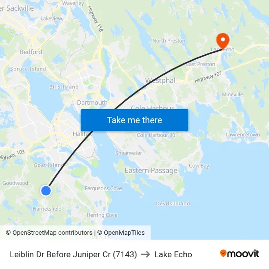 Leiblin Dr Before Juniper Cr (7143) to Lake Echo map