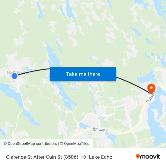 Clarence St After Cain St (8506) to Lake Echo map